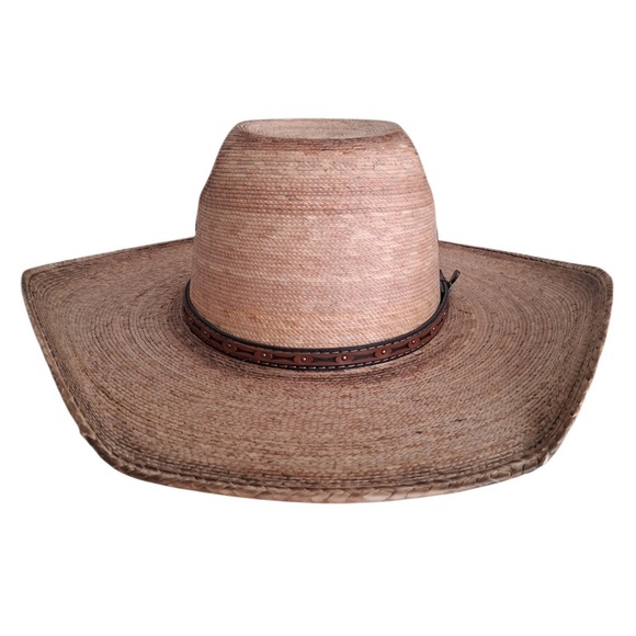 Ariat Other - ARIAT Western Men's Fired Palm Leaf Straw Western Cowboy Hat Sun Protection Farm